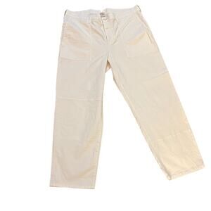 J.Crew Women’s The New Straight-Leg Cargo Pant Cream White Size 33